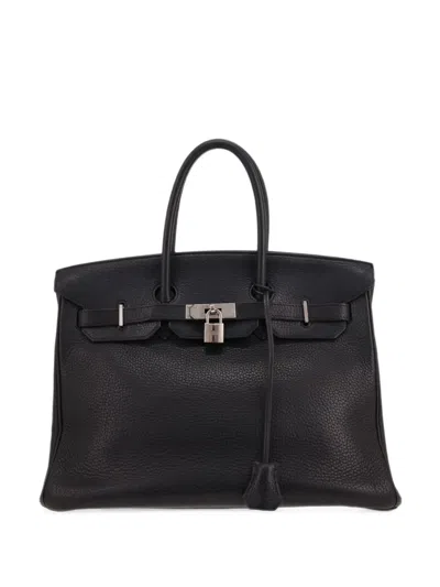 Hermes 2005 35 Birkin Tote Bag In Black