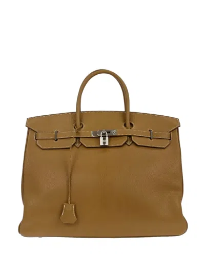Pre-owned Hermes 2005 40 Birkin Tote Bag In Neutral