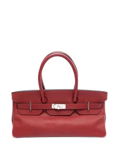 Pre-owned Hermes 2005 Birkin Leather Shoulder Bag In Red