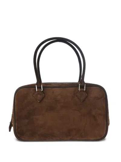 Pre-owned Hermes 2005 Box Leather Handbag In Brown