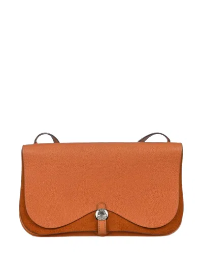 Pre-owned Hermes 2005 Chevron Sac Colorado Mm Shoulder Bag In Orange
