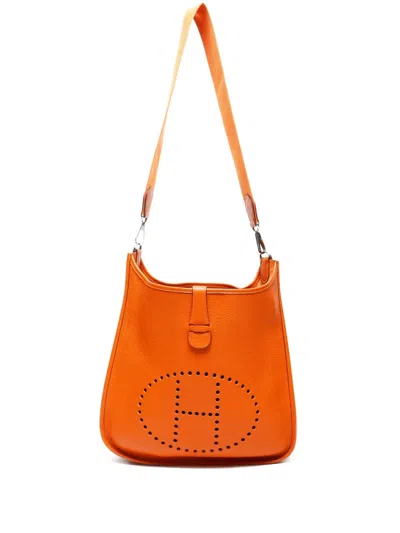 Pre-owned Hermes 2005 Evelyn 1 Gm Shoulder Bag In Orange