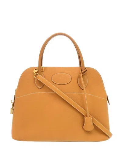 Pre-owned Hermes 2005 Fjord Bolide 31 Satchel In Brown