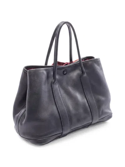 Hermes 2005 Garden Twilly Leather Tote Bag In Black