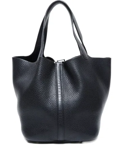 Pre-owned Hermes 2005 Picotin Pm Tote Bag In Black