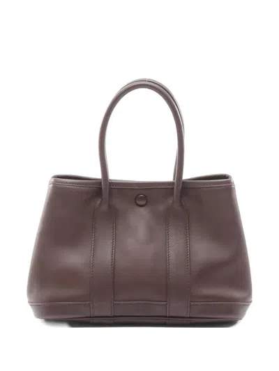 Pre-owned Hermes 2005 Pm Garden Party Top-handles Tote Bag In Brown