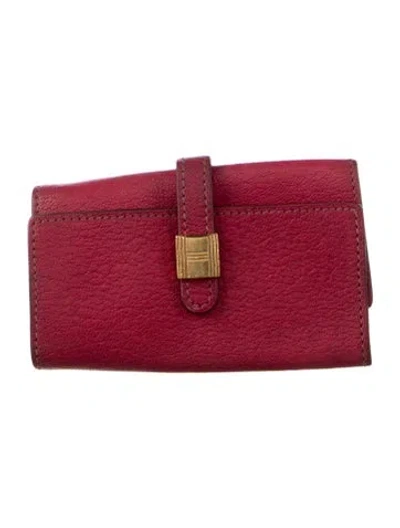 Pre-owned Hermes 2005 Trifold Wallet In Pink