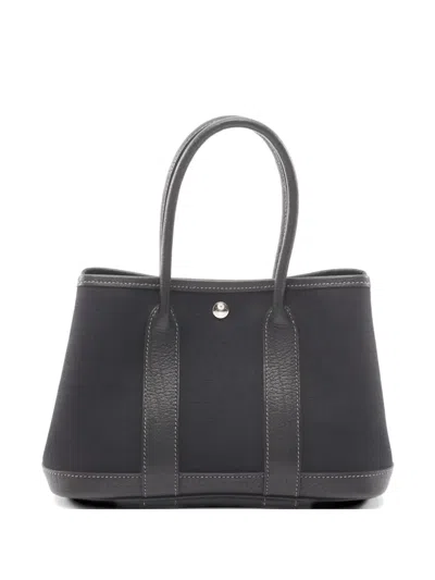 Pre-owned Hermes 2005 Ttpm Garden Party Tote Bag In Black