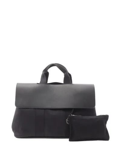 Pre-owned Hermes 2005 Valparaiso Leather Handbag In Black
