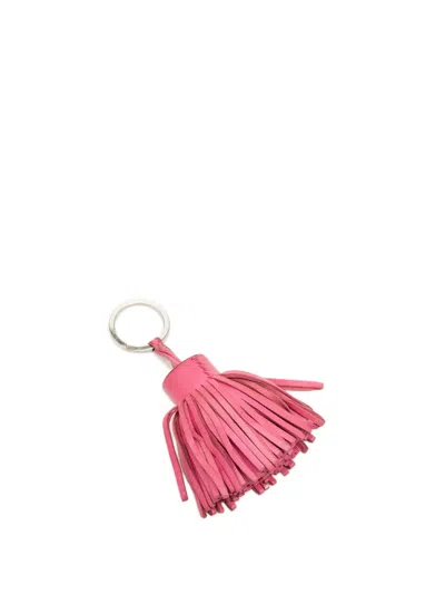Pre-owned Hermes 2005-2026 Milo Lambskin Carmen Ring Key Chain In Pink
