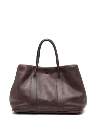Pre-owned Hermes 2005s Garden Party Tote Bag In Brown