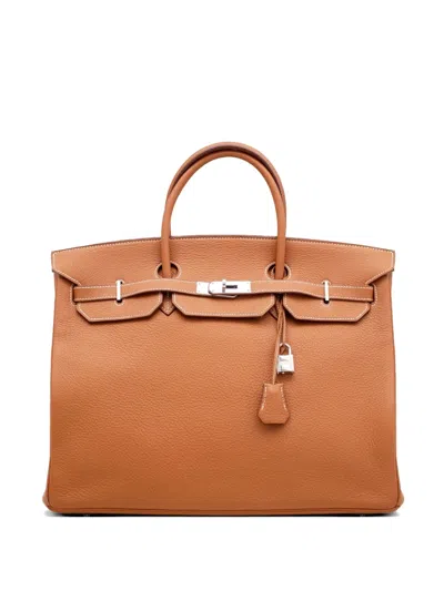 Pre-owned Hermes 2006 Birkin 40 Togo Leather Tote Bag In Neutral