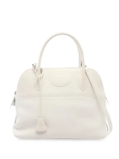 Pre-owned Hermes 2006 Bolide 31 Tote Bag In White