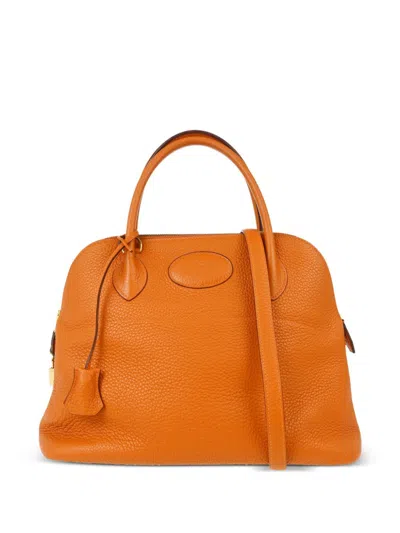 Pre-owned Hermes 2006 Bolide 31 Two-way Handbag In Orange