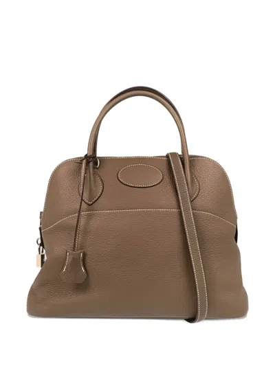 Pre-owned Hermes 2006 Bolide 31 Two-way Tote Bag In Brown