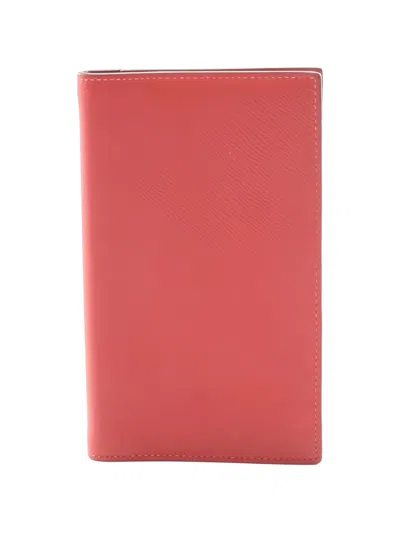 Pre-owned Hermes 2006 Carved Leather Agenda In Red