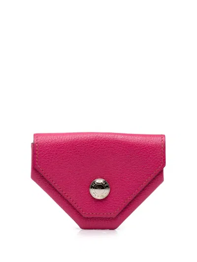 Pre-owned Hermes 2006 Chevre Mysore Le 24 Coin Pouch In Pink