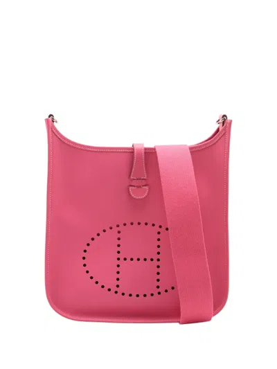 Pre-owned Hermes 2006 Epsom Evelyne 29 Crossbody Bag In Pink
