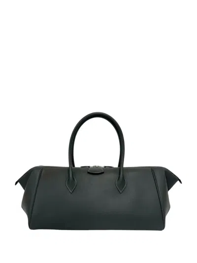 Pre-owned Hermes 2006 Epsom Paris Bombay 40 Handbag In Black
