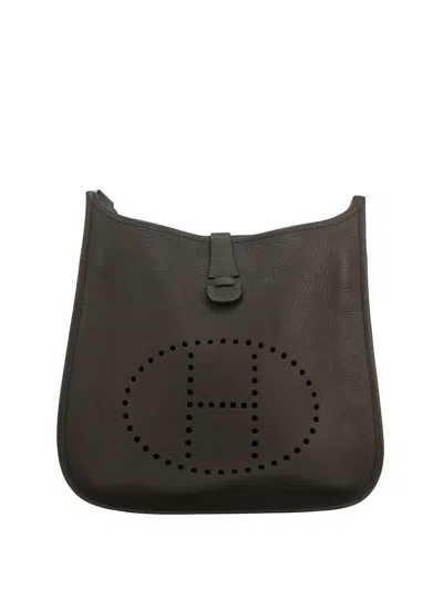 Pre-owned Hermes 2006 Evelyne Shoulder Bag In Gray