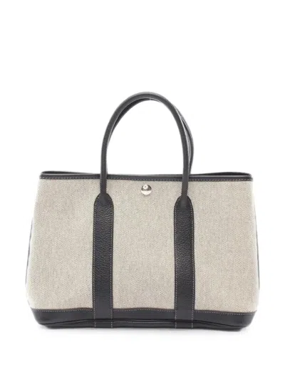 Pre-owned Hermes 2006 Garden Party Tpm Tote Bag In Neutral