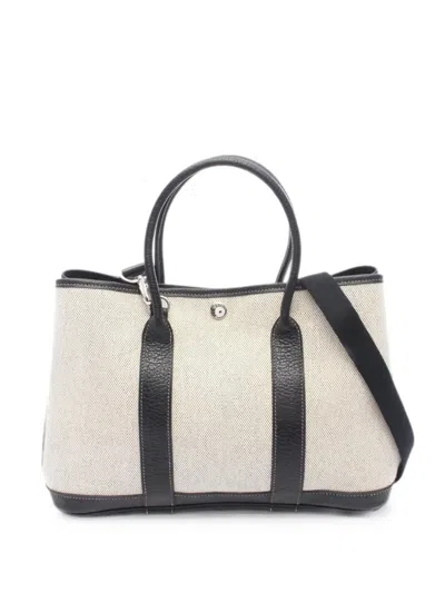 Pre-owned Hermes 2006 Garden Party Tpm Tote Bag In Neutral