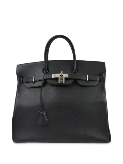 Pre-owned Hermes 2006 Haut À Courroies 32 Handbag In Black