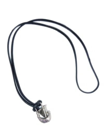Pre-owned Hermes 2006 L'air De Paris Yacht Cadena Necklace In Silver