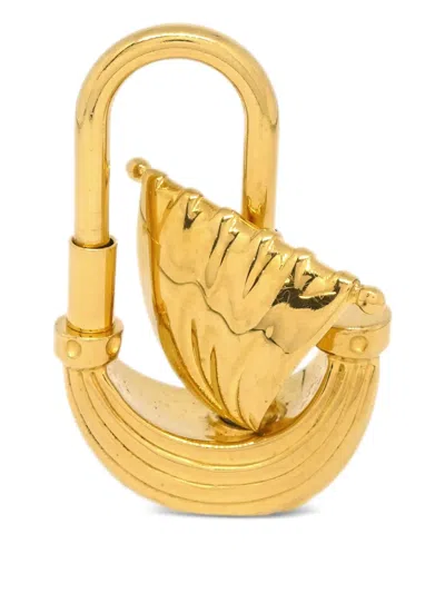 Pre-owned Hermes 2006 L'air De Paris Yatch Lock Charm In Gold