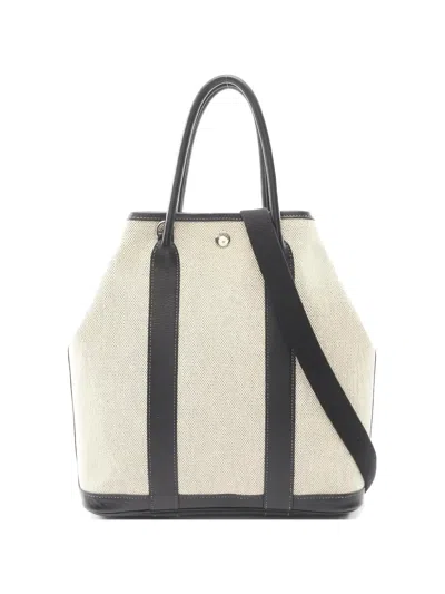Pre-owned Hermes 2006 Pm Garden File Tote Bag In Neutral