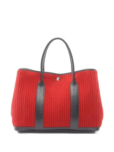 Pre-owned Hermes 2006 Pm Garden Party Tote Bag In Red