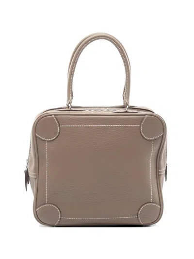 Pre-owned Hermes 2006 Pm Omnibus Handbag In Brown