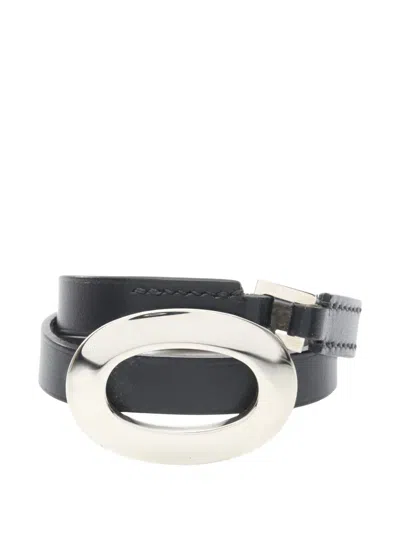 Pre-owned Hermes 2006 Veau Swift Double Tour Bracelet In Black