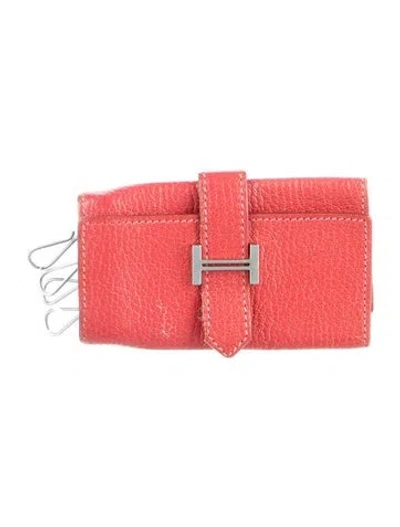 Pre-owned Hermes 2006 Wallet In Red
