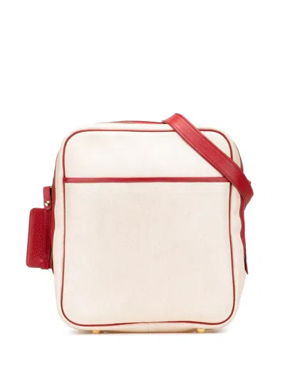 Pre-owned Hermes 2007-2020 Toile And Clemence Victoria Messenger Bag Crossbody Bag In Brown