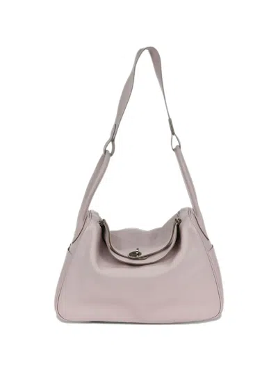 Pre-owned Hermes 2007 34 Lindy Leather Shoulder Bag In Purple