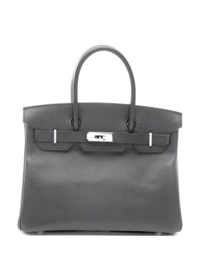 Pre-owned Hermes 2007 Birkin 30 Leather Handbag In Black