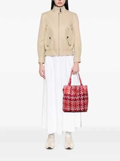 Pre-owned Hermes 2007 Bolduc Au Carre Silk Marwari Le Sac Silky Pop Tote Bag In Red