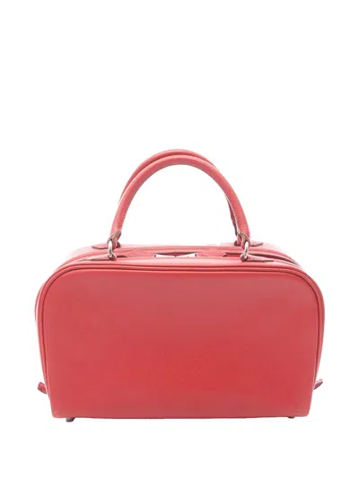 Pre-owned Hermes 2007 Epsom Sac Envie 26 Handbag In Red