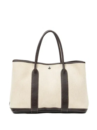 Pre-owned Hermes 2007 Garden Party Pm Tote Bag In Neutral