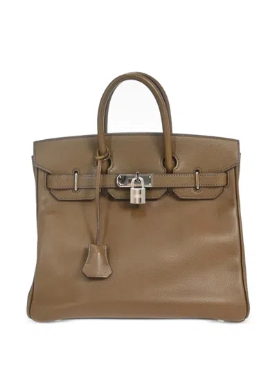 Pre-owned Hermes 2007 Haut A Courroies 28 Handbag In 褐色