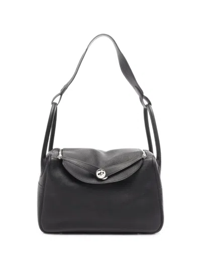 Pre-owned Hermes 2007 Lindy 34 Shoulder Bag In Black