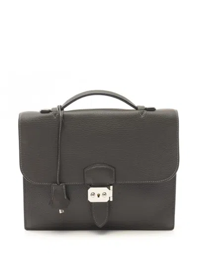 Pre-owned Hermes 2007 Sac A Depeche 27 Briefcase In 黑色