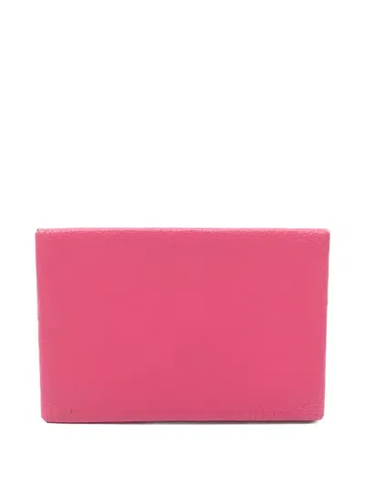 Pre-owned Hermes 2007 Silver Hardware Coin Purse In Pink