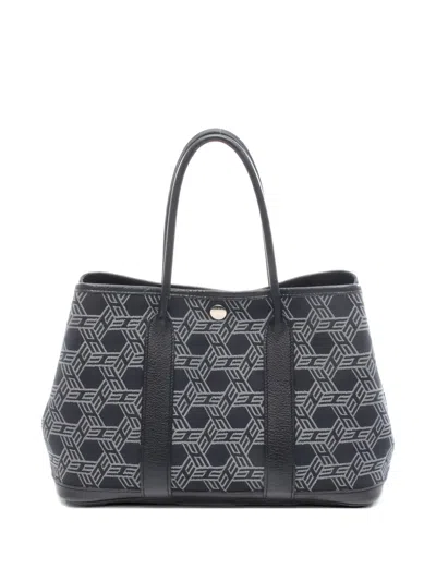 Pre-owned Hermes 2007 Tpm Garden Party Tote Bag In Black