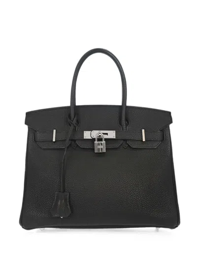 Pre-owned Hermes 2008 30 Birkin Tote Bag In Black