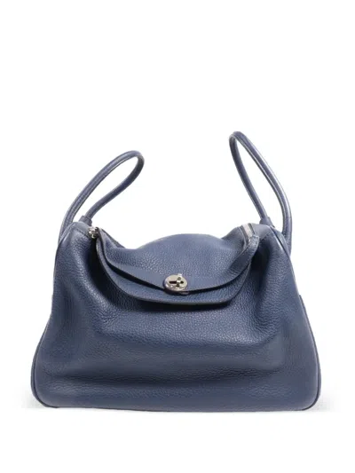 Pre-owned Hermes 2008 34 Lindy Shoulder Bag In Blue