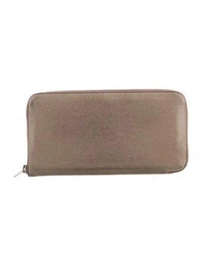 Pre-owned Hermes 2008 Azap Classique Wallet In Brown