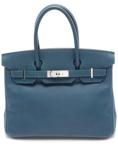 Pre-owned Hermes 2008 Birkin 30 Handbag In 蓝色