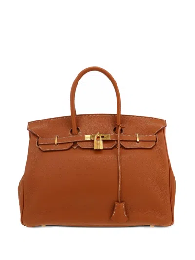 Pre-owned Hermes 2008 Birkin 35 Handbag In Brown